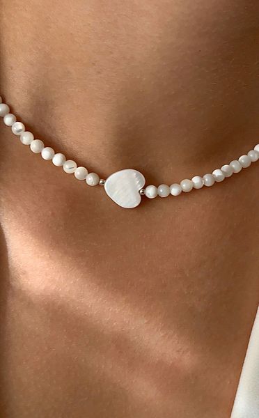 PEARL HEART choker