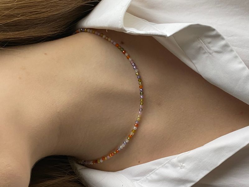 RAINBOW ZIRCON  choker